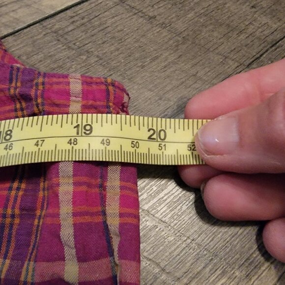 Karen Scott Plaid Seersucker Button Down Sleeveless Shift Dress Size 10 - Picture 6 of 7